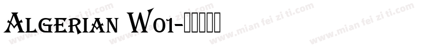 Algerian W01字体转换